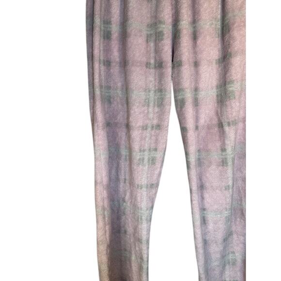 Mia & Tess Pink Gray Plaid Sleepwear PJ Pajama Pants Fleece Women Sz M - Picture 4 of 8